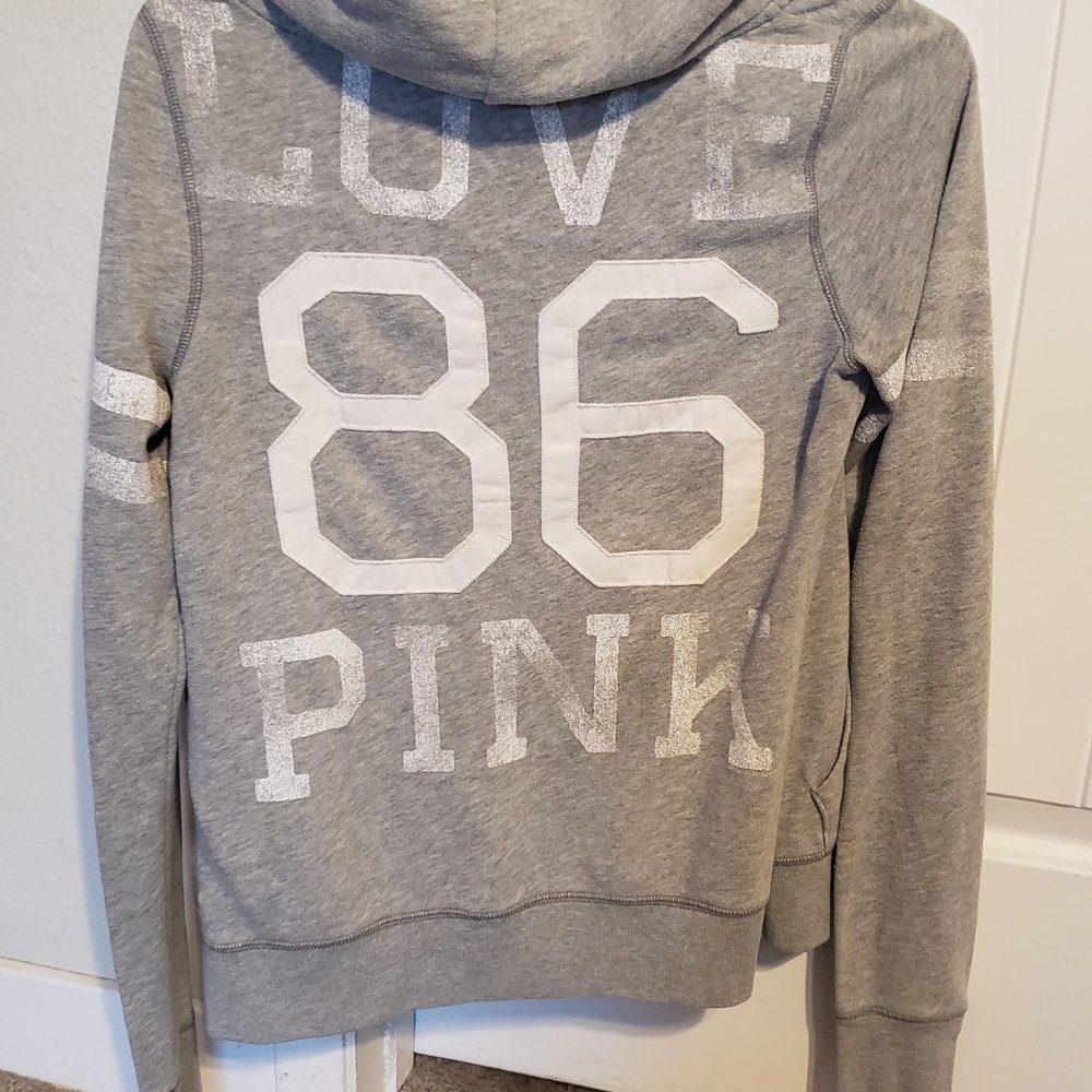 Pink Victoria's Secret Zip Up Hoodie